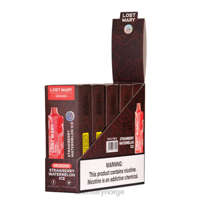 LOST MARY Vape Nikotin - mistet mary mo5000 jordbær vannmelon is RB2V72