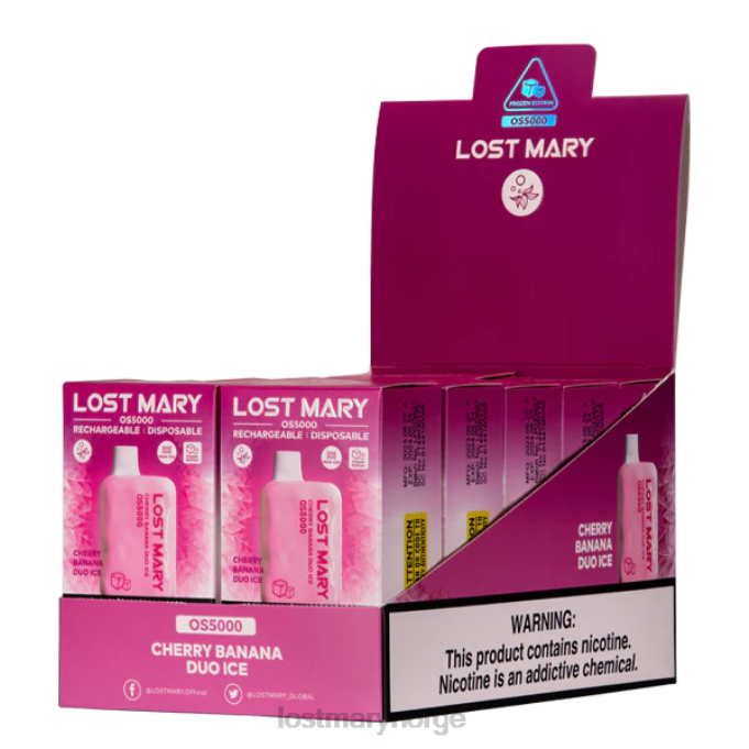 LOST MARY Vape - mistet mary os5000 kirsebær banan duo is RB2V20