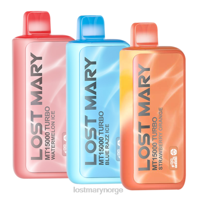 LOST MARY Vape Norge - mistet mary mt15000 turbo sampler vannmelon is/blue razz ice/jordbær appelsin RB2V81